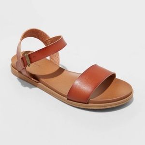 Target “Nyla” Ankle Strap Sandals in Cognac